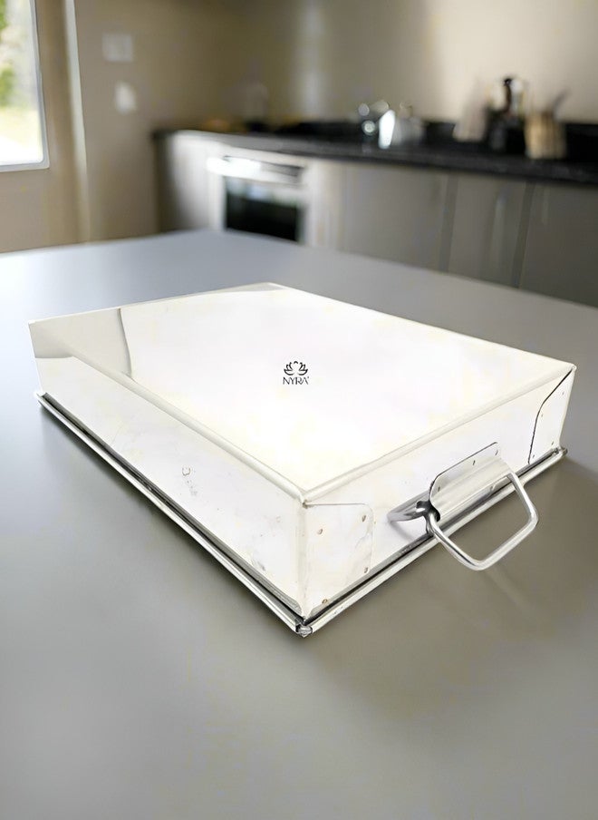 Nyra Kitchenware Stainless Steel Dishwasher Safe Serving Tray - Image 4
